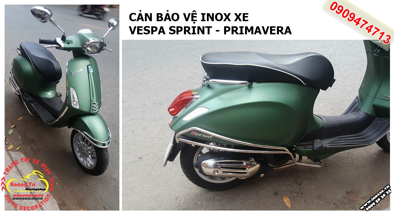 Cản bảo vệ inox xe Vespa Sprint - Primavera